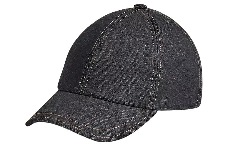 HERMES Baseball Caps Men Dark Blue