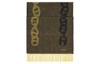 HERMES Knit Scarves Unisex Yellow