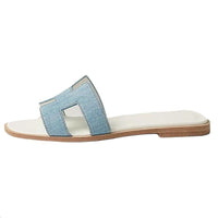 HERMES Oran Slide Slippers Women's Blue