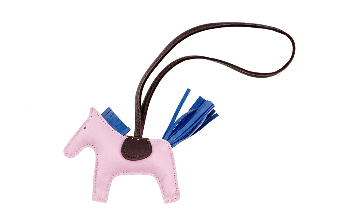 HERMES Leather Pendants Unisex Pink