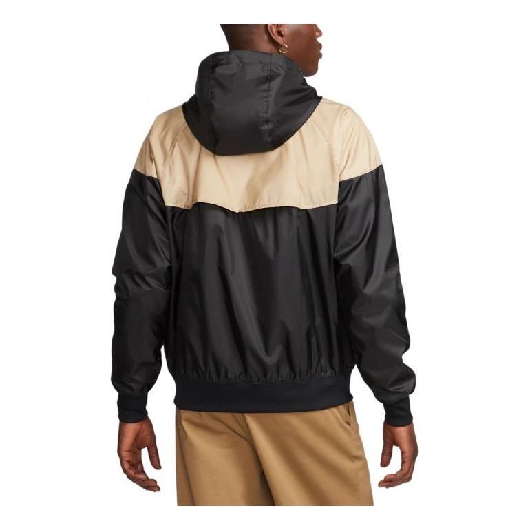 Nike Sportswear Windrunner Hooded Jacket 'Black Tan' DA0001-015