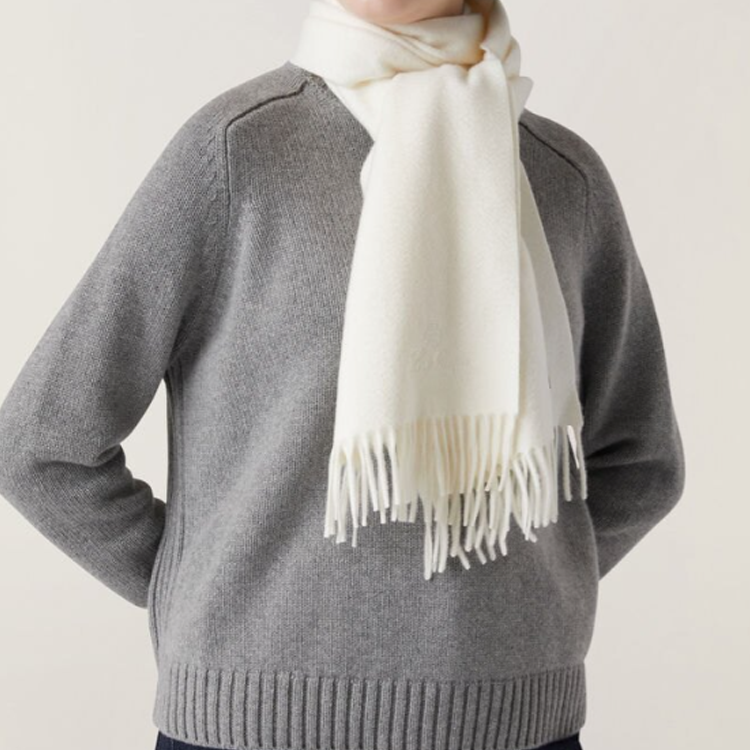 Loro Piana Knit Scarves Women's White