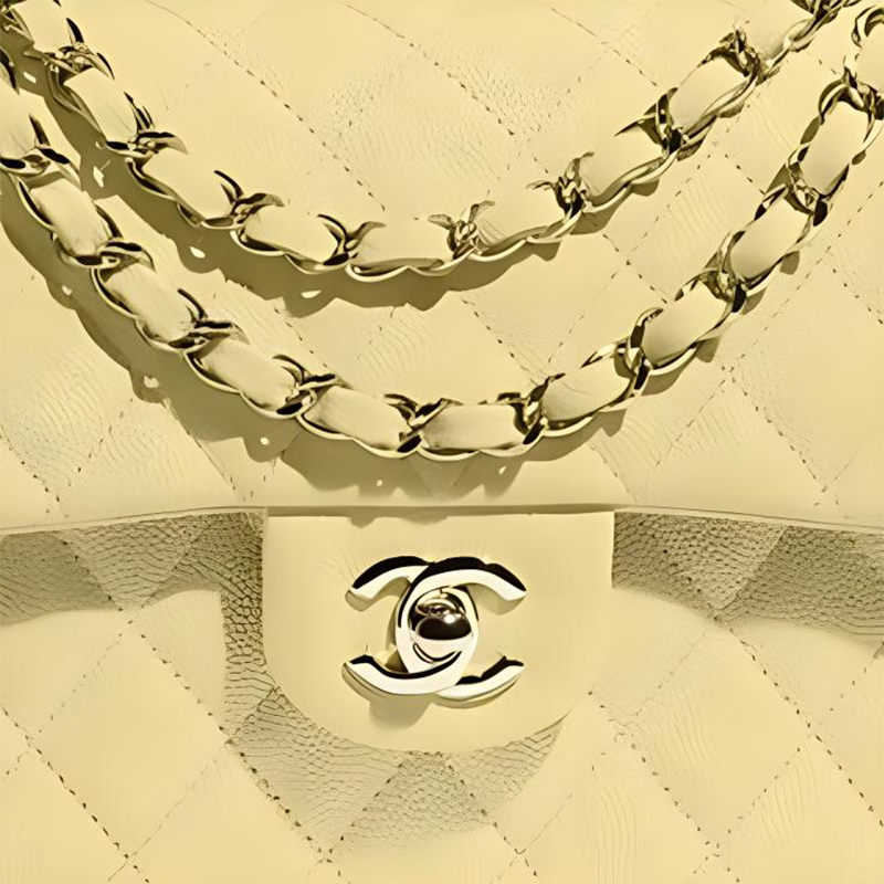 CHANEL Classic Flap CF22K Fall And Winter Calfskin Flap Bag, Shoulder Bag, Crossbody Bag Small Size Women's Yellow