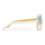 CHANEL Acetate Irregular Shape Sunglasses Unisex White