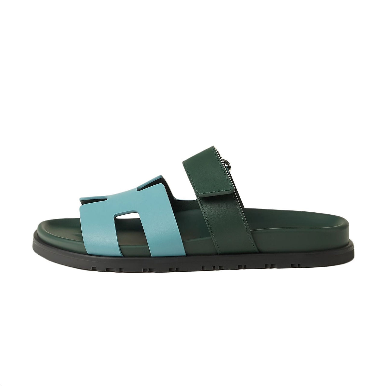 HERMES Chypre Slide Slippers Women's Blue