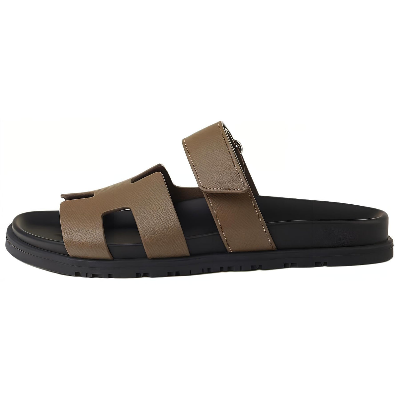 HERMES Chypre Slide Slippers Women's Umber