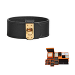 HERMES Calfskin Bangles Women's Black