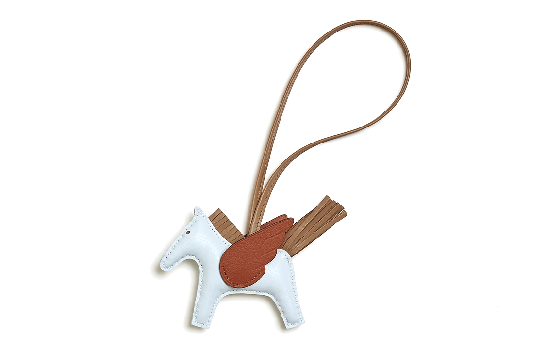 HERMES Leather Pendants Unisex White