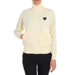 (WMNS) COMME des GARCONS PLAY Big Black Heart Track Jacket 'White' AZ-T255-051-3