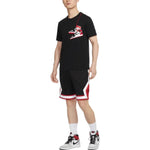 Men's Air Jordan Logo Printing Pattern Pullover Round Neck Short Sleeve Black T-Shirt DZ4518-010