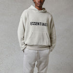 Fear of God Essentials FW20 Knit Logo Hoodie 'Oatmeal' FOG-FW20-334