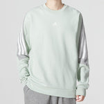 Men's adidas Fi 3S Crew Classic Colorblock Athleisure Casual Sports Round Neck Green HK4564