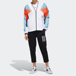 adidas neo hooded Zipper Windproof Jacket White / Blue DW8109