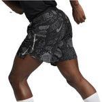 Nike Full Print Pattern Casual Sports Straight Running Shorts Men's Black AT7808-010