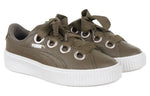 (WMNS) PUMA Platform Kiss Leisure Board Shoes Green 366460-01