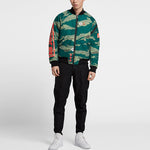 Air Jordan City Of Flight Printing Athleisure Casual Sports Stay Warm Jacket Camouflage Green AT9006-010