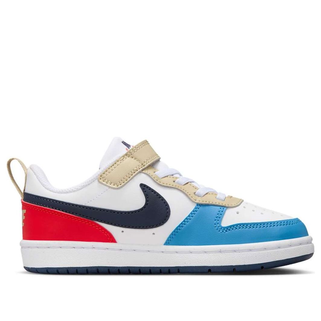 (PS) Nike Court Borough Low Recraft 'White Thunder Blue Light Crimson' DV5457-124