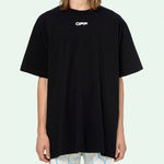 Off-White C/O Virgil Abloh Men'S Black Airport Tape Over Tee OMAA038S201850031088