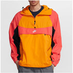 Nike Sportwear Retro Colorblock Loose Half Zipper hooded Pullover Woven Jacket Orange BV5386-873