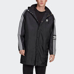 adidas originals Back logo Printed Hooded Casual Windbreaker Men Black FL0011