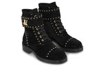 (WMNS) LOUIS VUITTON LV Wonderland Flat Black Velvet Small Cowhide Gold Silver 1A4G14