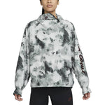 (WMNS) Nike Air Dri-FIT Colorblock Splash Ink Alphabet Running Sports Hooded Pullover Jacket Smoke Gray DM7550-010