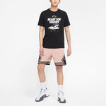Men's Air Jordan Alphabet Shoes Printing Round Neck Casual Short Sleeve Black T-Shirt DV9719-010
