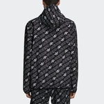 adidas originals Full Print Athleisure Casual Sports hooded Woven Windproof Outdoor Jacket Black DH4796