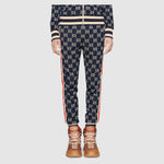Gucci GG Jacquard Jogging Trousers For Men Blue 496920-X9V05-4245