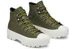 (WMNS) Converse Winter GORE-TEX Lugged Chuck Taylor All Star Boot High Top Thick Sole Army Green 566154C