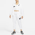 (WMNS) Nike SS22 Sportswear Essential Logo Pattern Wrinkled Woven Loose Stand Collar Jacket White DM6182-100