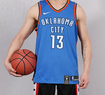 Nike NBA Basketball Jersey SW Fan Edition Oklahoma City Thunder Paul George No. 13 Blue 864497-409