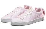 (WMNS) PUMA Basket Bow Patent Casual Shoes White/Pink 368118-03