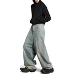 (WMNS) Balenciaga Low Crotch Pants 'Light Blue' 706652TJW952204