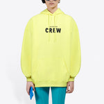 (WMNS) Balenciaga Crew Printing Hoodie Yellow 578135TIV757072