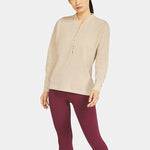 (WMNS) Nike Yoga Waffle V Neck Cozy Casual Pullover Wool Sweater CV9906-141