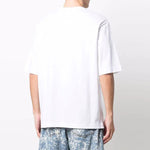 Men's Off-White FW21 Logo Round Neck Short Sleeve Loose Fit White T-Shirt OMAA119F21JER0040110