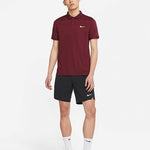 Nike Running Training Sports Quick Dry Breathable Short Sleeve Polo Shirt Red Wine red CW6851-638