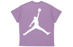 Air Jordan Large Logo Sports Round Neck Short Sleeve Gray Purple DQ4960-574