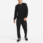 Nike Solid Color Round Neck  Knit Long Sleeves Wool Sweater Men's Black DQ5177-010