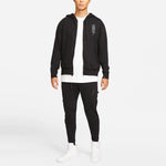 Air Jordan Zion Performance Alphabet Embroidered Solid Color Bundle Feet Sports Pants Black DJ5874-010