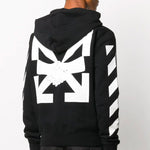 Off-White Hands Arrow Hooded Coat Men's Black OMBE001F20FLE0071001