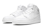 (GS) Air Jordan 1 Retro Mid 'Triple White' 554725-104