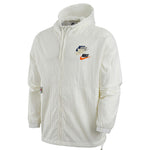 Men's Nike Alphabet Logo Printing Woven Hooded Long Sleeves Jacket Autumn White DV3313-133