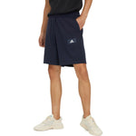 Men's adidas Logo Printing Pattern Lacing Elastic Waistband Straight Shorts Black HZ7031