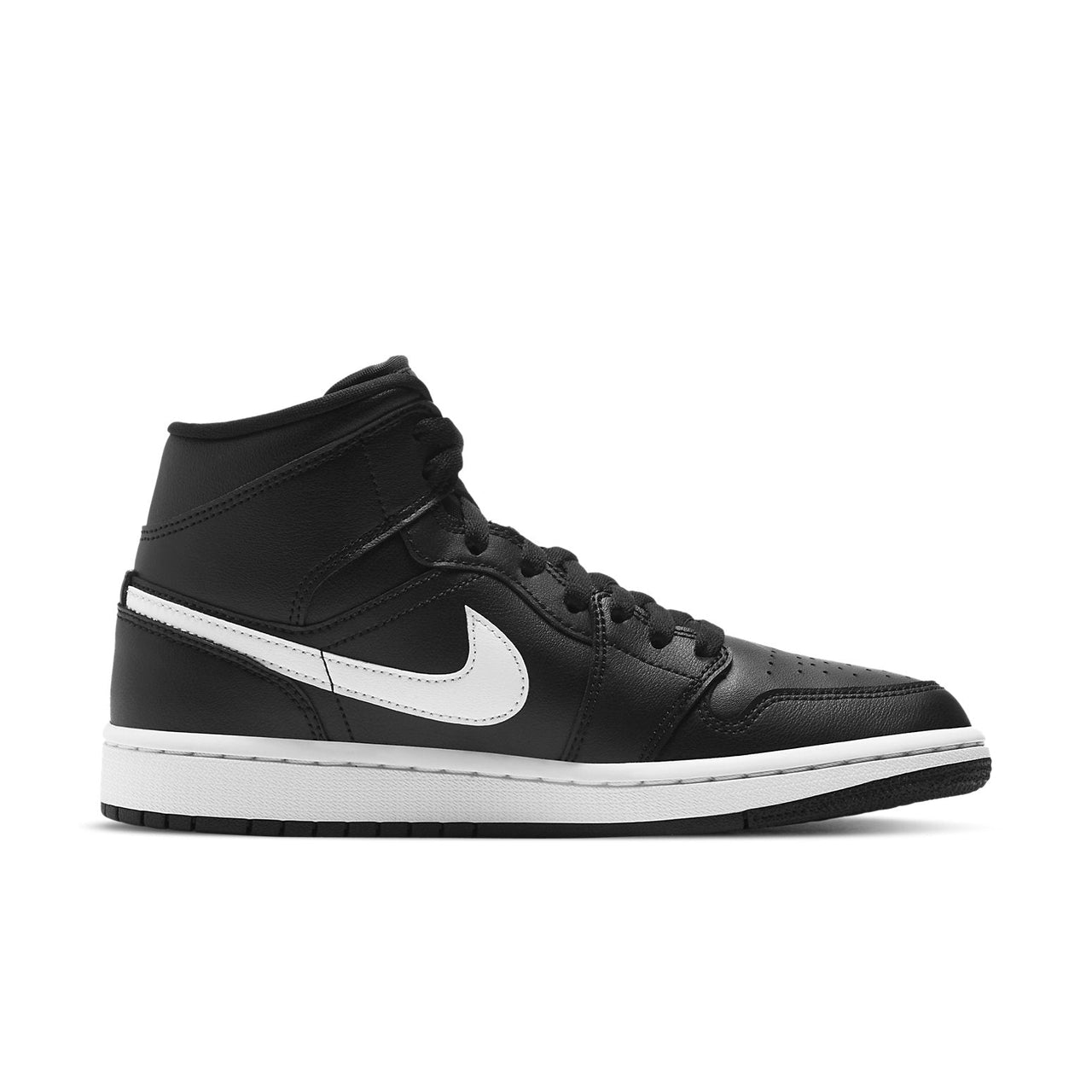 (WMNS) Air Jordan 1 Mid 'Black White' BQ6472-011