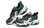 (WMNS) Skechers Stamina V2 'Black Green' 896125-BKMT