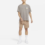 Men's Nike SS22 Round Neck Daisy Printing Short Sleeve Gray T-Shirt DM6334-289