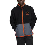 adidas originals Big Trfl Sherpa Stitching Lamb Wool Casual Sports Jacket Men's Black H09361
