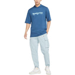 Air Jordan Alphabet Short Sleeve Hoodie Men's Blue DQ7383-493